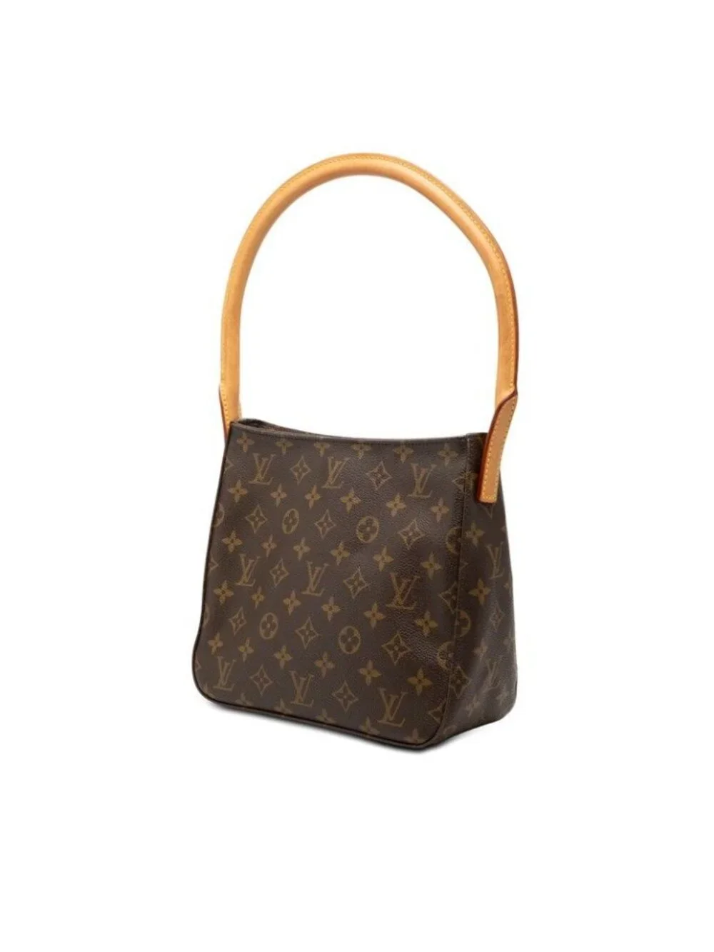 Louis Vuitton Monogram Looping MM Shoulder Bag Brown Leather